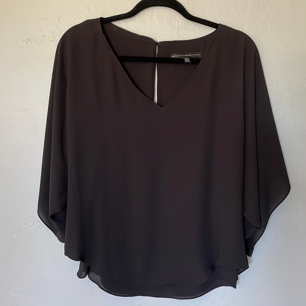 Breezy black rayon top from WHBM, size S🌹